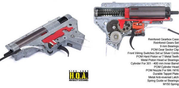 9mm. SP150-ant. M4 Full Set Gear Box by King Arms