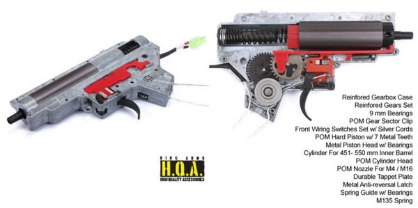 9mm. SP120-post. M16 Full Set Gear Box by King Arms