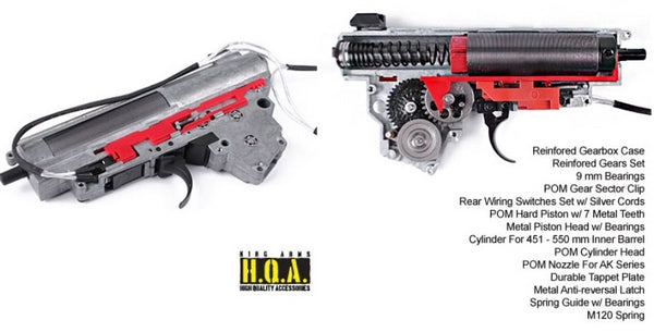 9mm. SP120-post. AK Full Set Gear Box by King Arms