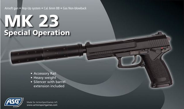 Mk23 Socom GNB Special Operation con Silenziatore by Asg