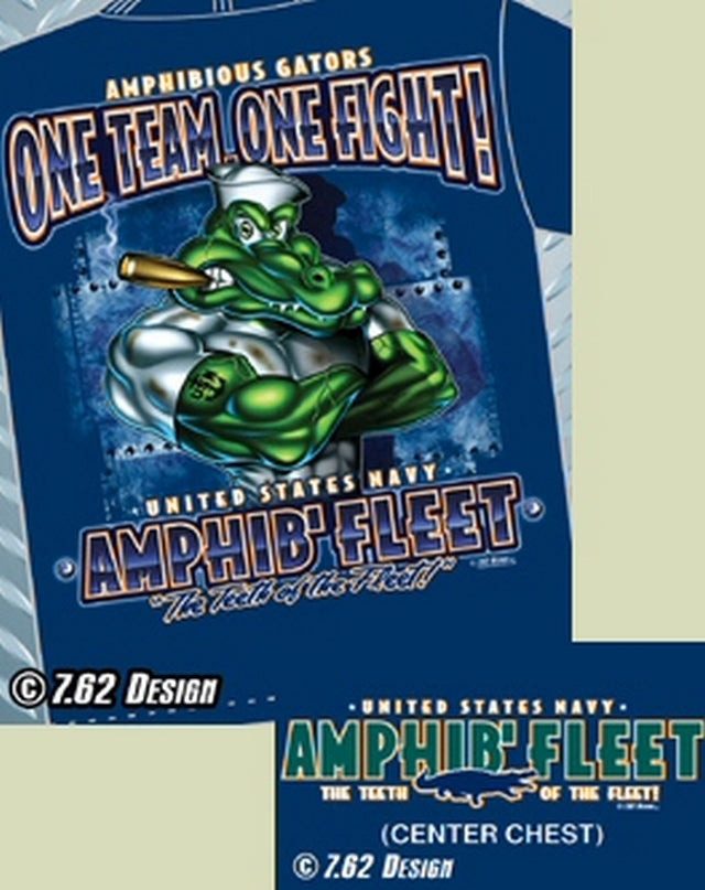 7,62 T-Shirt USN Anphib Gator